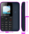 Alcatel One Touch 1013X 1.5" FM Radio, Φακός Μαύρο 2ATBGR1